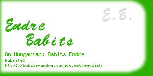 endre babits business card